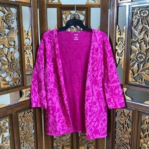 East 5th Pink Textured Cardigan Women Sz M